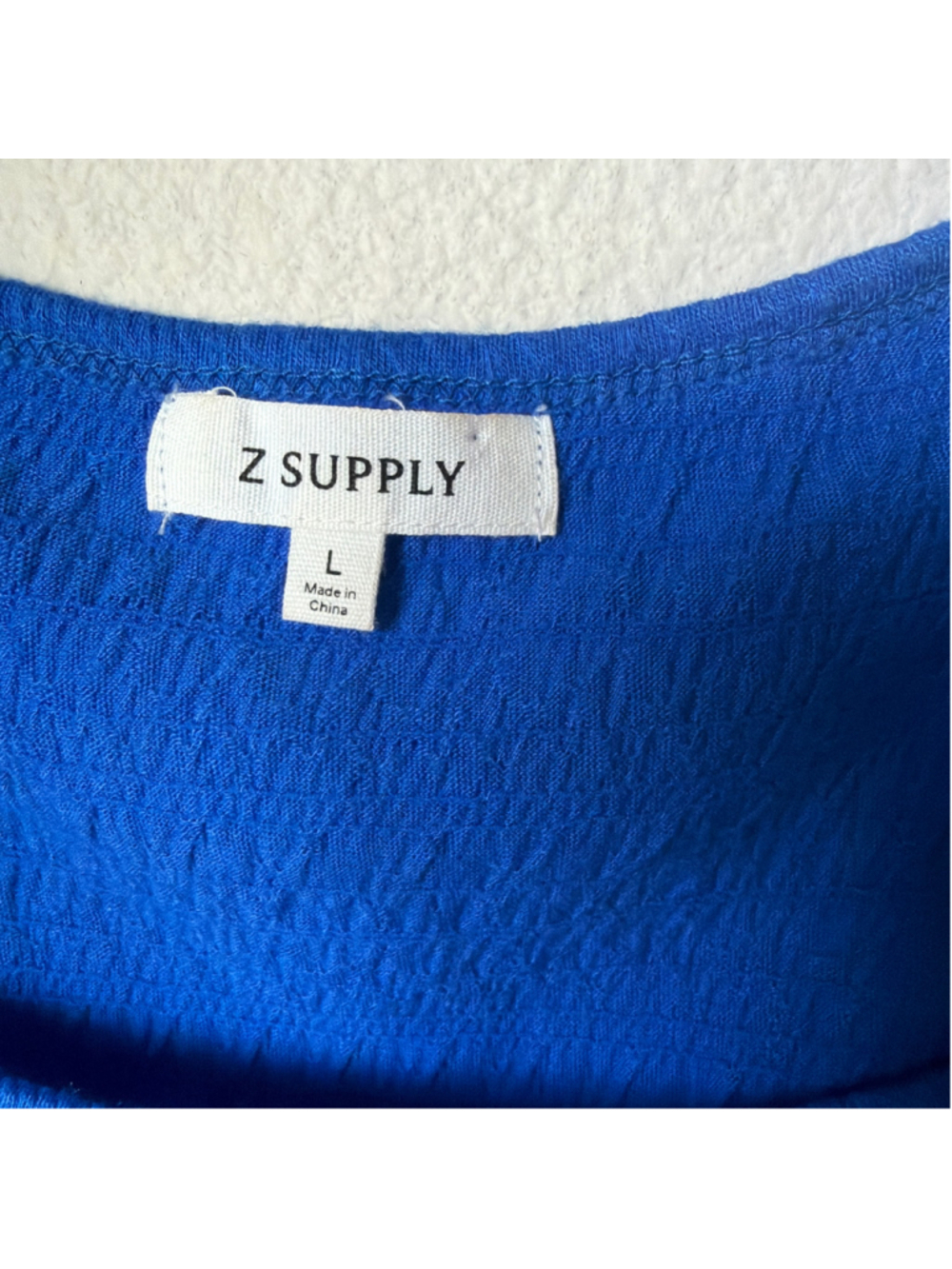 Women's Z Supply Joanna Tank Top, Size L, Blue - Picture 3 of 3